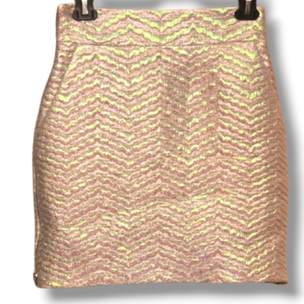 Antonio Bernardi White Irridescent Skirt